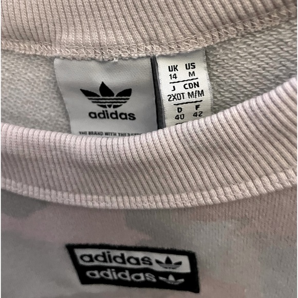 Adidas Camo Pullover Cropped Sweater / M - Picture 2 of 6